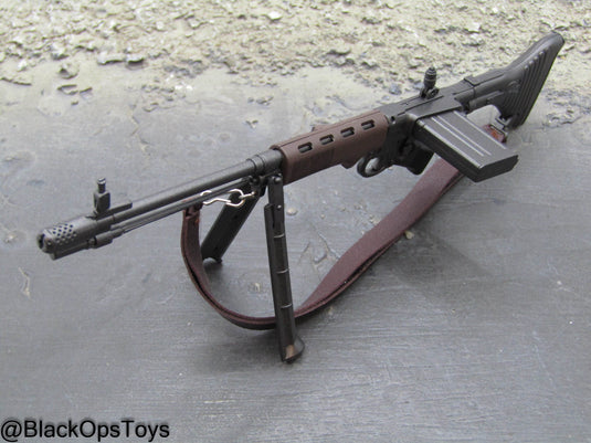 WWII German - FG 42 w/Leather Like Sling & Bipod