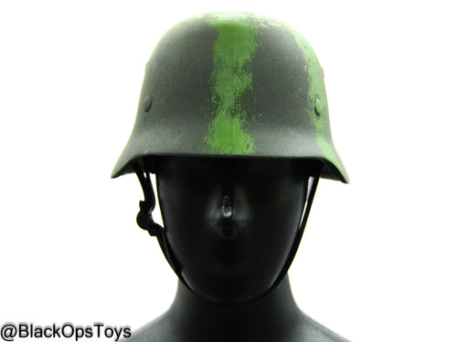 WWII German - Metal Painted M35 Infantry Helmet w/Adjustable Strap