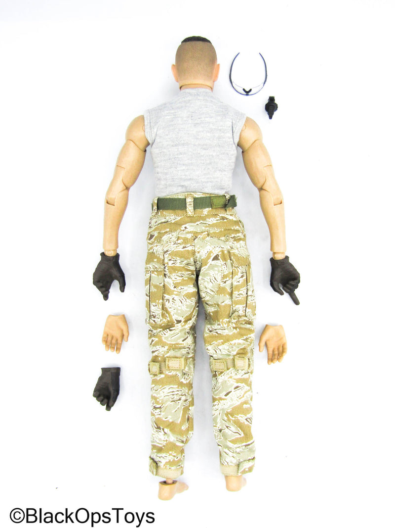 Load image into Gallery viewer, 75th Ranger Regiment S - Male Body w/Desert Tiger Stripe Pants &amp; Head
