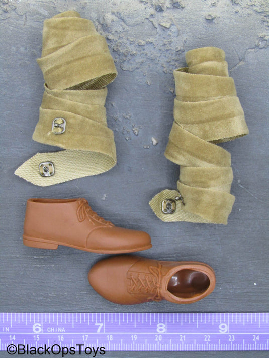 Brown Shoes w/Legwraps (Foot Type)