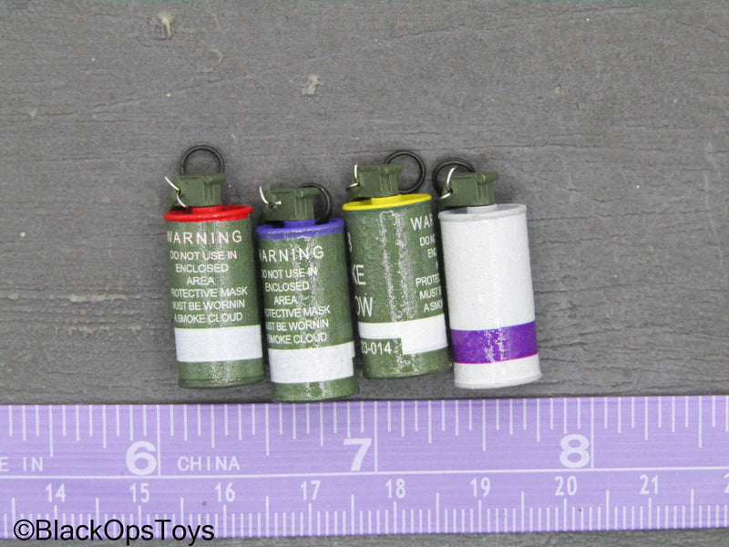 Load image into Gallery viewer, Vietnam MACV-SOG - Metal M18 Smoke Grenade Set
