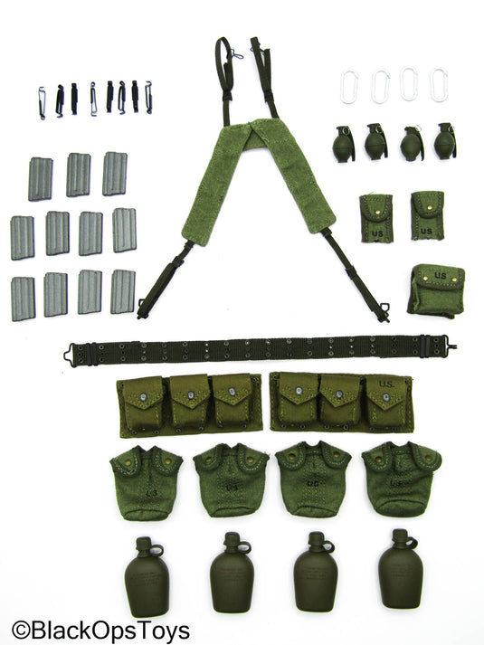 Vietnam MACV-SOG - Green Rivet Battle Belt w/Pouch & Gear Set