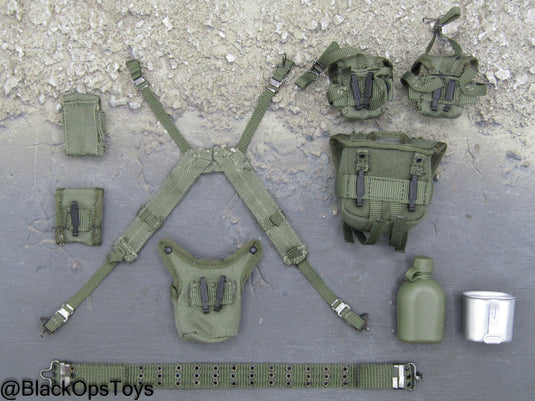 Vietnam US Army Lt. Col. Moore - Rivet Belt w/Harness & Pouch Set