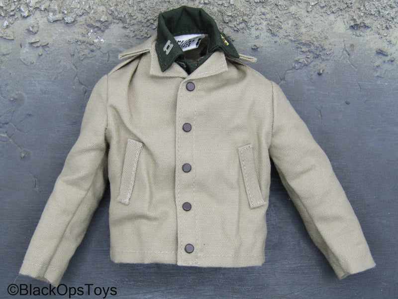 Load image into Gallery viewer, WWII - Tan Jacket w/Green Shirt Collar
