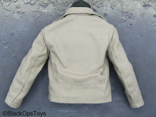 WWII - Tan Jacket w/Green Shirt Collar