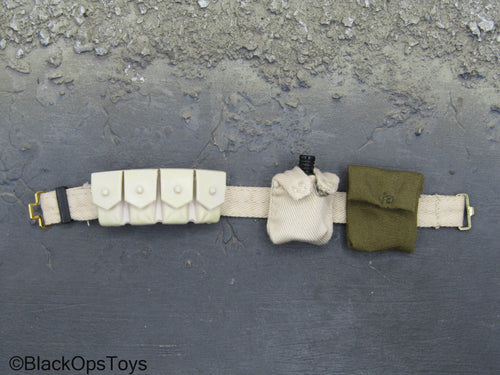 WWII - Tan Belt w/Pouch Set