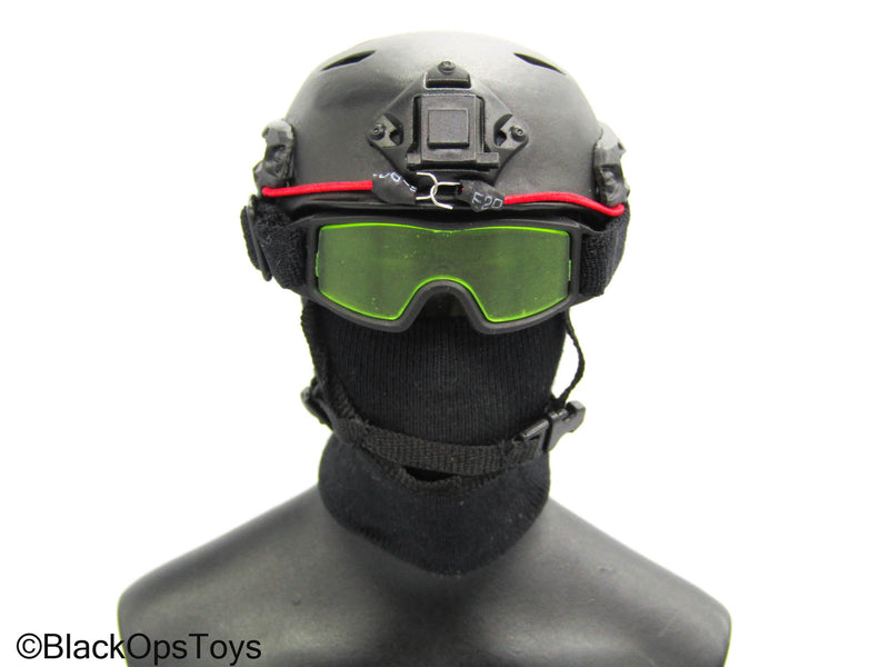 Load image into Gallery viewer, Modern Battlefield - Zimo - Black Metal Helmet w/Goggles &amp; Balaclava
