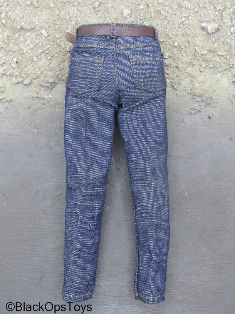 Load image into Gallery viewer, The Last Father - Blue Denim Like Jeans
