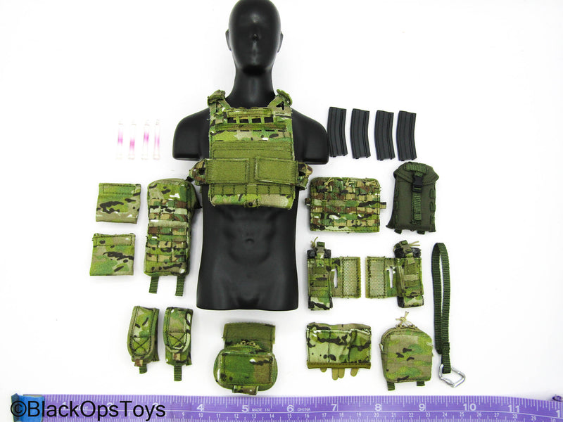 Load image into Gallery viewer, Delta Force SMU Tier 1 Op. - Multicam SPC Swimmer Cut Plate Carrier w/Pouches
