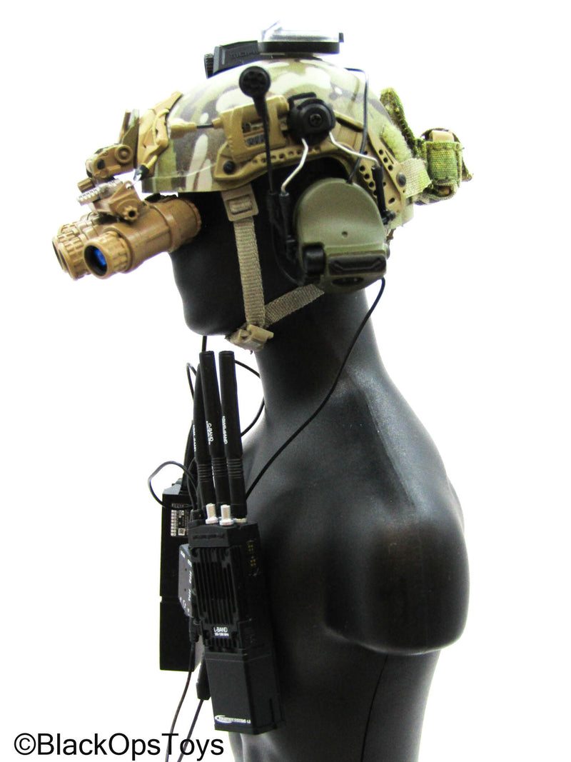 Load image into Gallery viewer, Delta Force SMU Tier 1 Op. - Multicam Helmet w/NVG &amp; Radio Set
