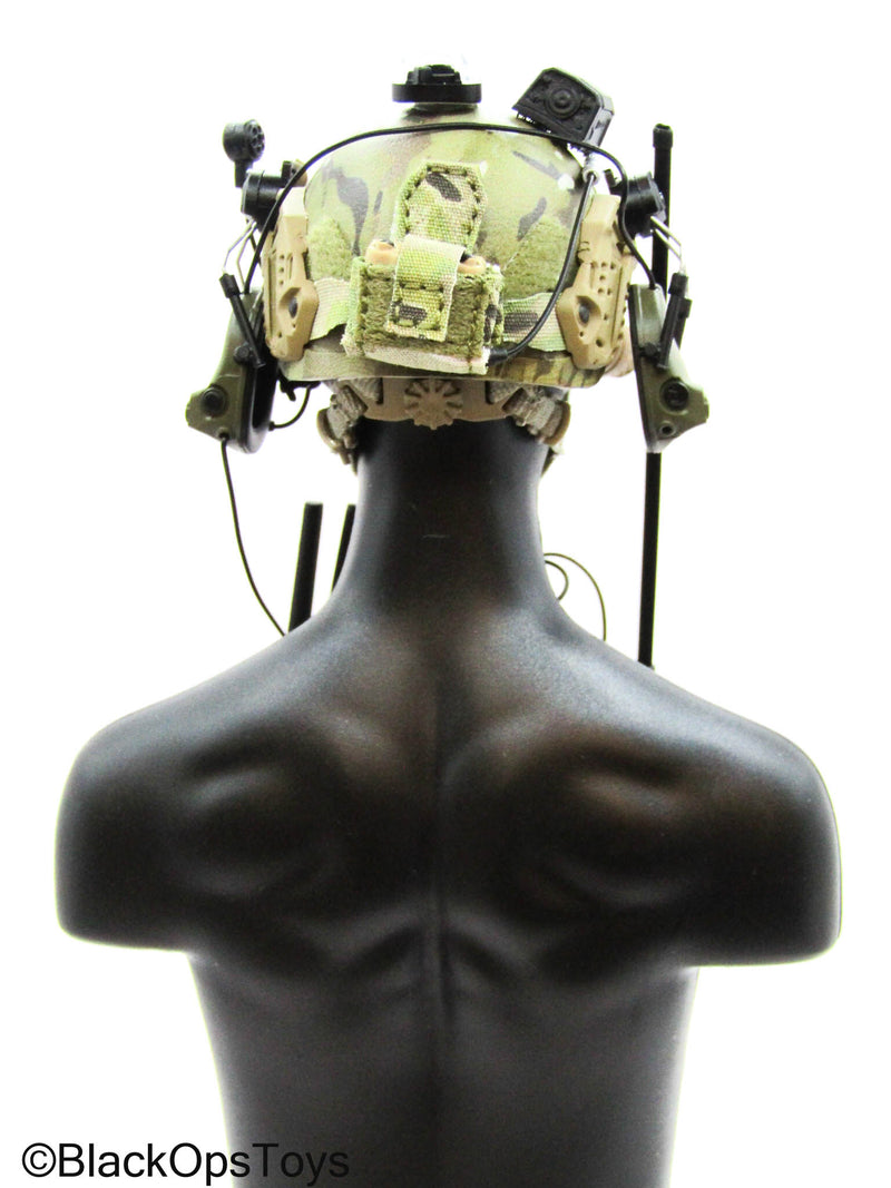 Load image into Gallery viewer, Delta Force SMU Tier 1 Op. - Multicam Helmet w/NVG &amp; Radio Set
