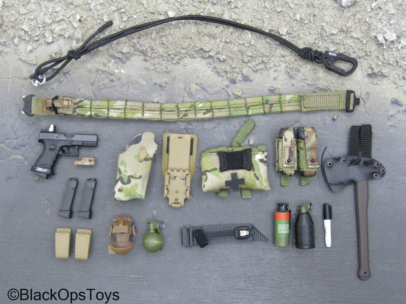 Load image into Gallery viewer, Delta Force SMU Tier 1 Op. A - Multicam Battle Belt Set w/Pistol
