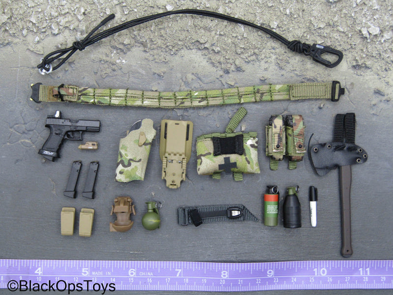 Load image into Gallery viewer, Delta Force SMU Tier 1 Op. A - Multicam Battle Belt Set w/Pistol
