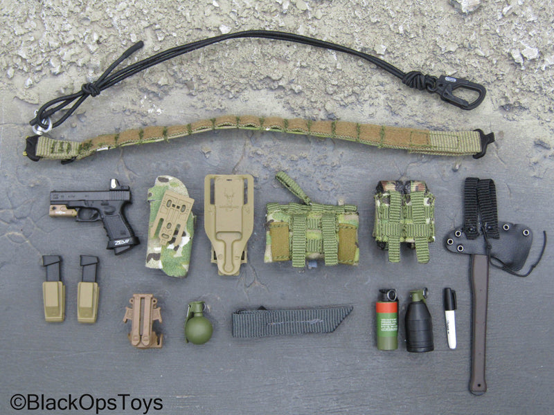 Load image into Gallery viewer, Delta Force SMU Tier 1 Op. A - Multicam Battle Belt Set w/Pistol
