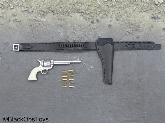 Western Set - M1873 Colt Revolver w/Bone Grip & Black Slim Jim Holster