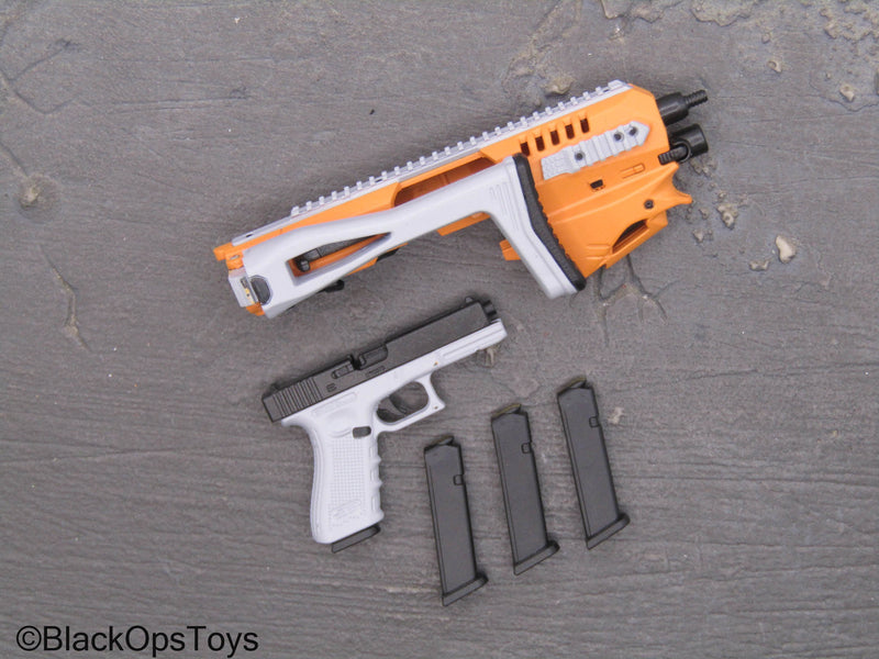 Load image into Gallery viewer, Compact Weapon Series 1 - Orange &amp; White 9mm Pistol Conversion Kit
