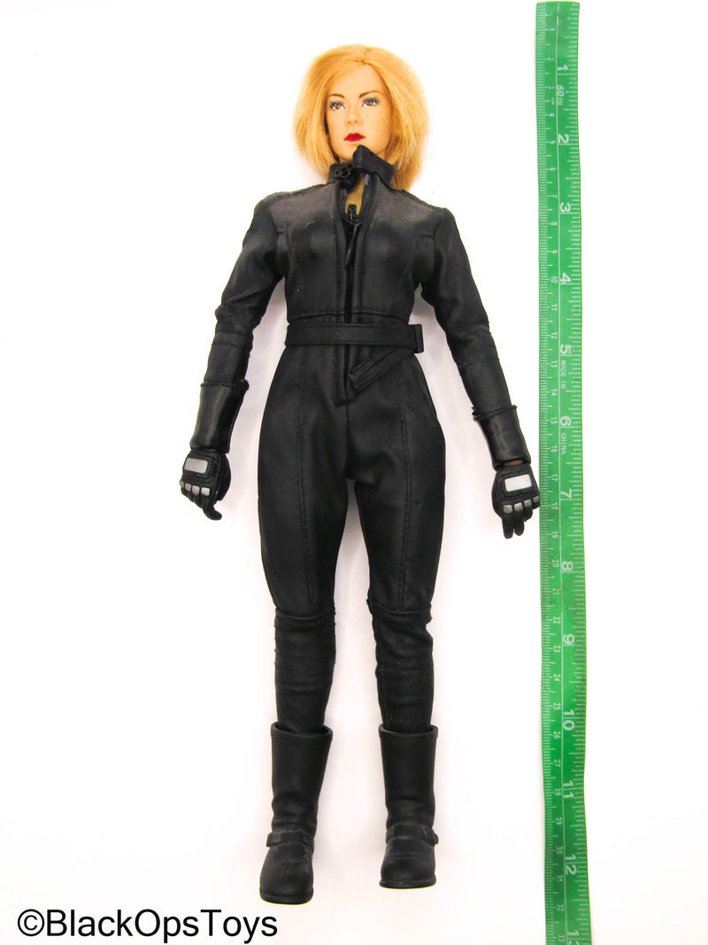 Load image into Gallery viewer, CY Girls - Female Body w/Head Sculpt &amp; Black Leather Like Body Suit
