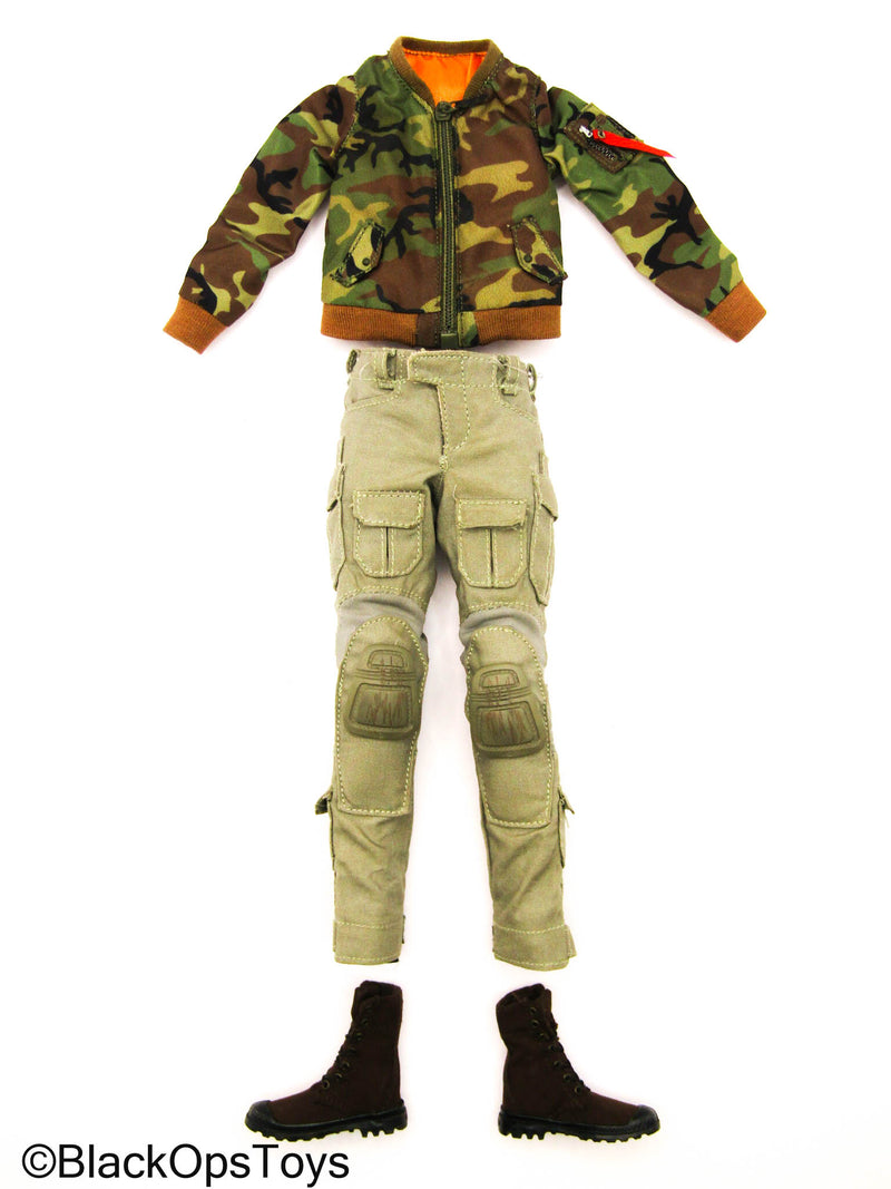 Load image into Gallery viewer, Female - Woodland Bomber Jacket w/Combat Pants &amp; Boots (Peg Type)
