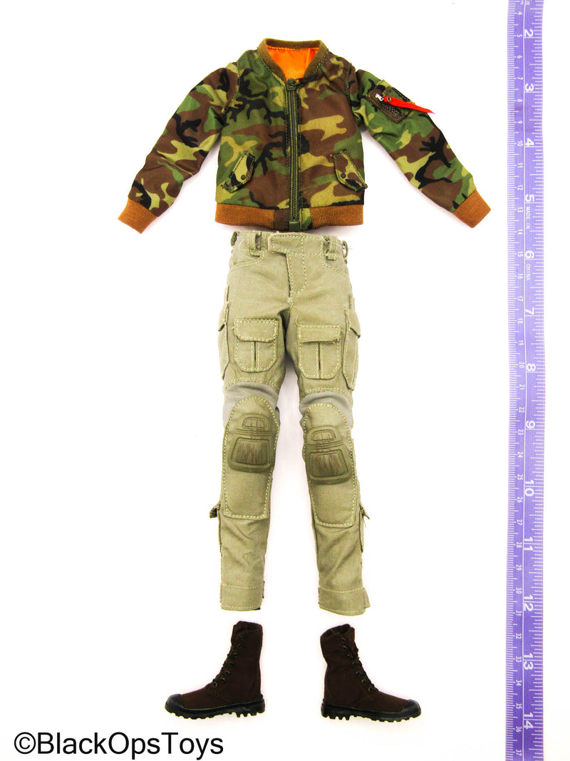 Load image into Gallery viewer, Female - Woodland Bomber Jacket w/Combat Pants &amp; Boots (Peg Type)
