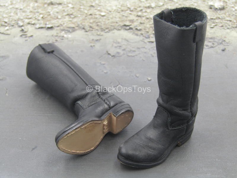 Load image into Gallery viewer, Western Gear - Black Leather Cavalry Boots (Foot Type)
