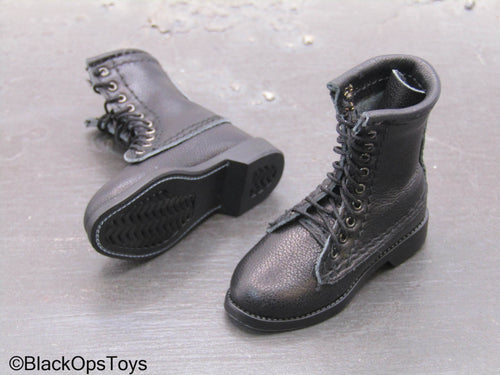 Black Leather Like Boots (Foot Type)