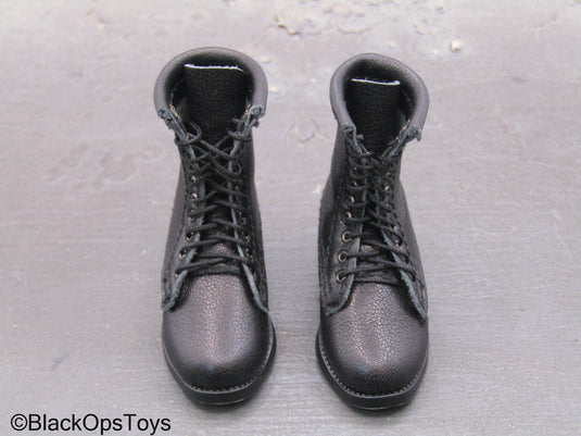 Black Leather Like Boots (Foot Type)