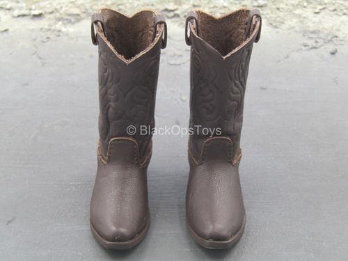 Western Gear - Brown Leather 1920's John Wayne Boots (Foot Type)