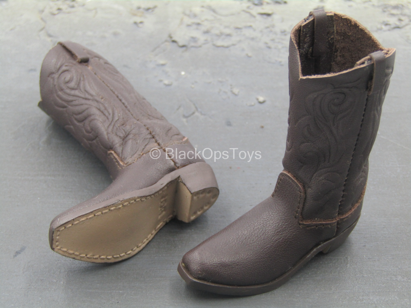 Load image into Gallery viewer, Western Gear - Brown Leather 1920&#39;s John Wayne Boots (Foot Type)
