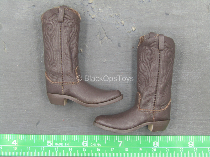 Load image into Gallery viewer, Western Gear - Brown Leather 1920&#39;s John Wayne Boots (Foot Type)
