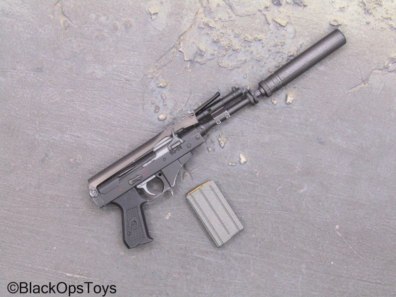 Load image into Gallery viewer, 7.62 Submachine Gun w/Folding Stock &amp; Suppressor
