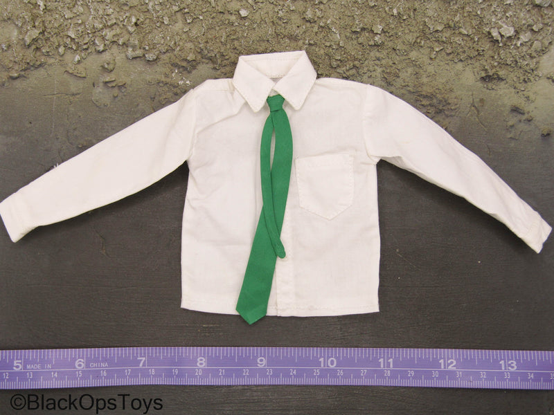 Load image into Gallery viewer, White Shirt w/Green Tie
