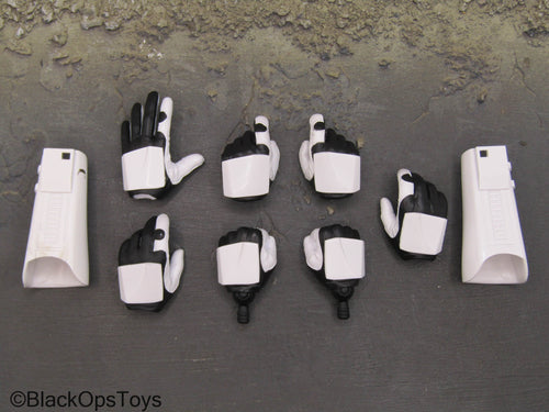 First Order Stormtrooper - Black & White Gloved Hand Set w/Gauntlets