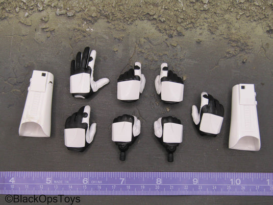 First Order Stormtrooper - Black & White Gloved Hand Set w/Gauntlets