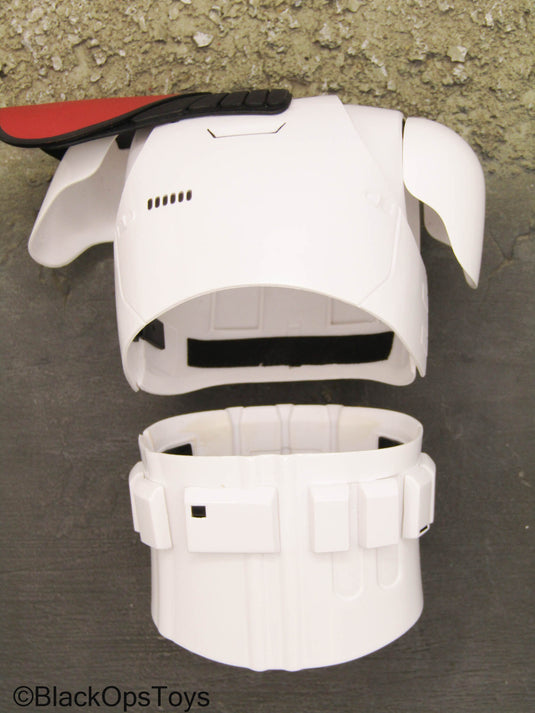 First Order Stormtrooper - White Chest Armor w/Red Shoulder Pad