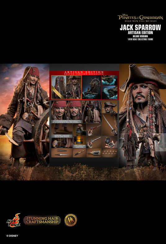 POTC - DMTNT - Captain Jack Sparrow Deluxe Artisan Edition - MINT IN BOX