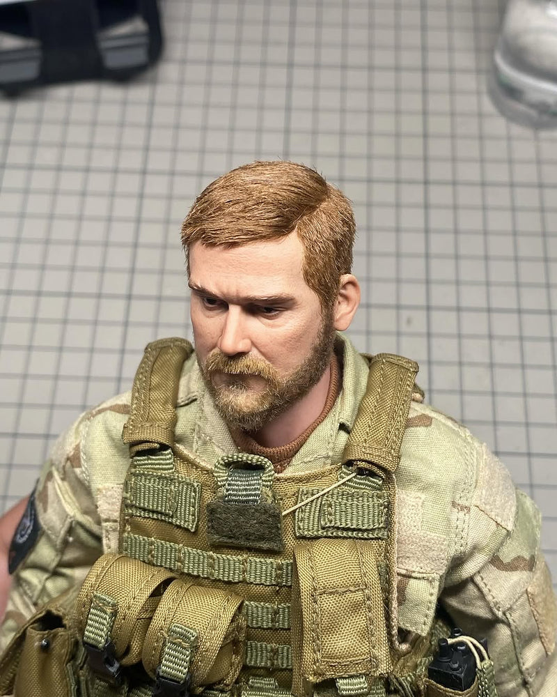 Load image into Gallery viewer, Pierre Z Studio - Custom Painted Chris Kyle Head Sculpt w/Realistic Hair
