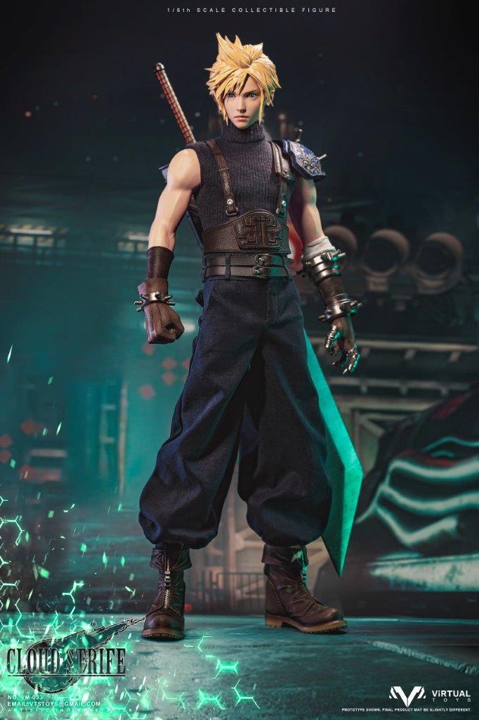 Load image into Gallery viewer, Cloud Strife - Male Base Body w/Seamless Arms &amp; Head Sculpt
