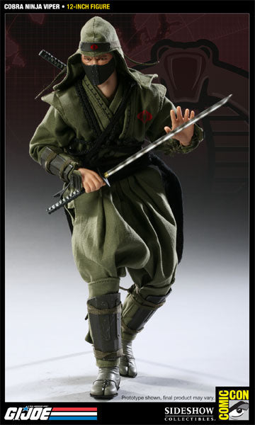 Load image into Gallery viewer, GI JOE - Cobra Ninja Viper - Male Base Body w/Ninja Uniform Set
