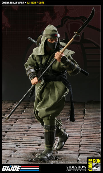 Load image into Gallery viewer, GI JOE - Cobra Ninja Viper - Male Base Body w/Ninja Uniform Set
