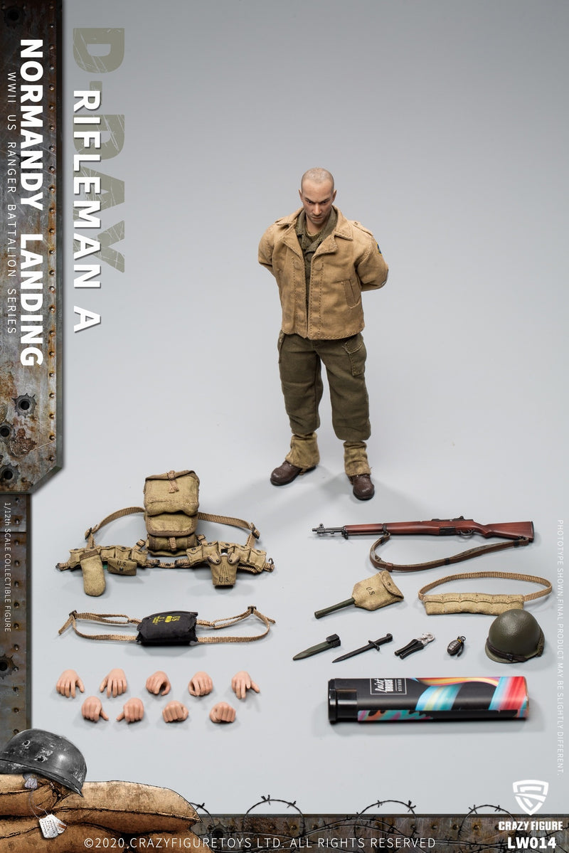 Load image into Gallery viewer, 1/12 - WWII U.S. Ranger D-Day Rifleman - Male Body w/Headsculpt
