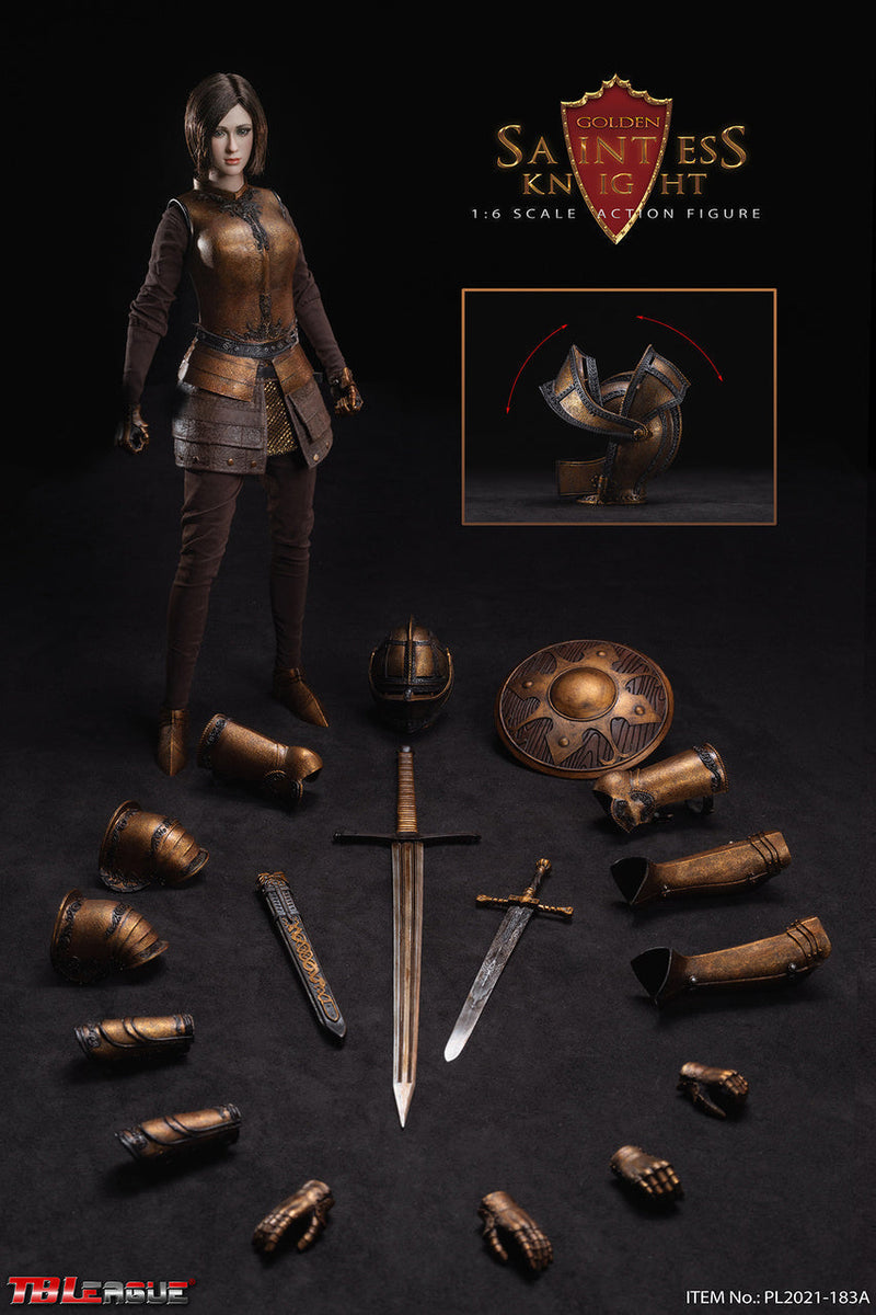 Load image into Gallery viewer, Saintless Knight Gold Ver - Leather Like Female Skirt
