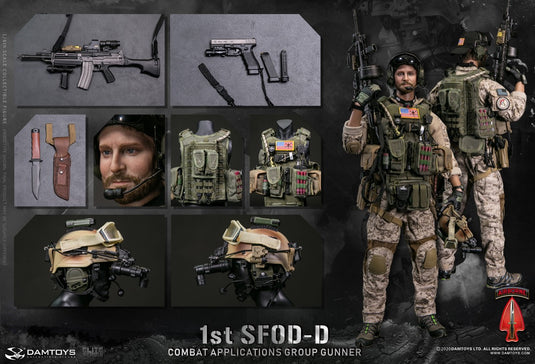 1st SFOD-D Group Gunner - Tan Ammo Pouch w/Drum Mag