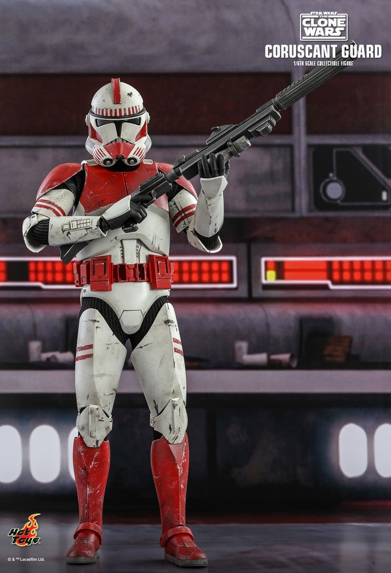 Load image into Gallery viewer, Star Wars - Coruscant Guard - Red &amp; White Weathered Chest Armor
