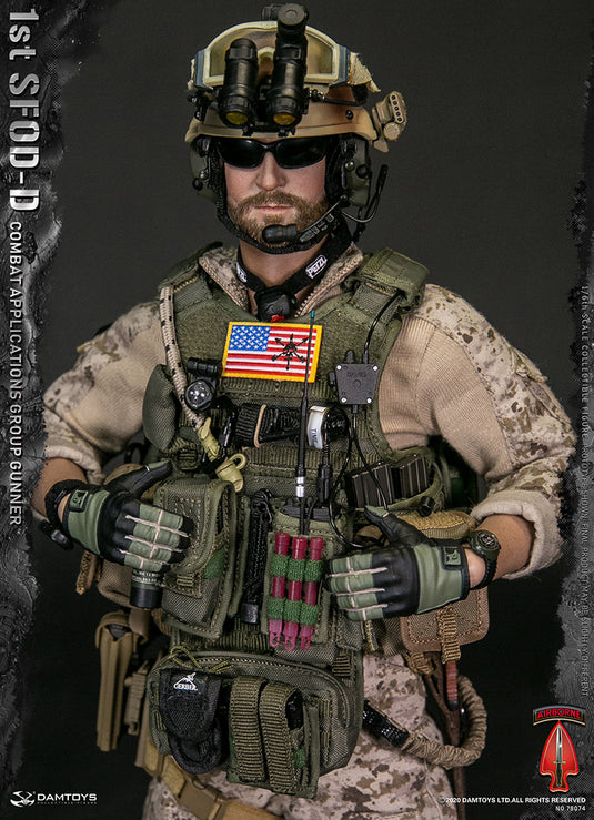 1st SFOD-D Group Gunner - Tan Ammo Pouch w/Drum Mag