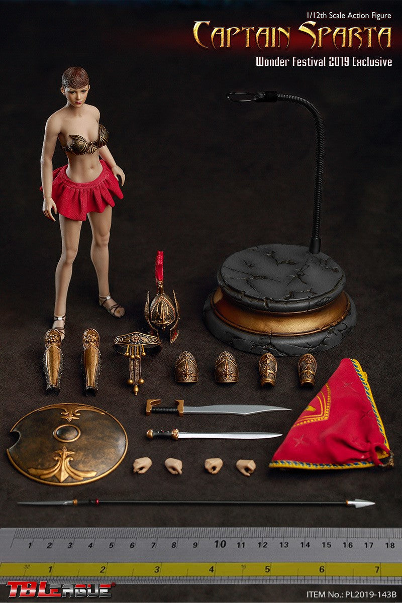 Load image into Gallery viewer, 1/12 Scale - Female Captain Sparta - Trojan Helmet w/Molded Plume
