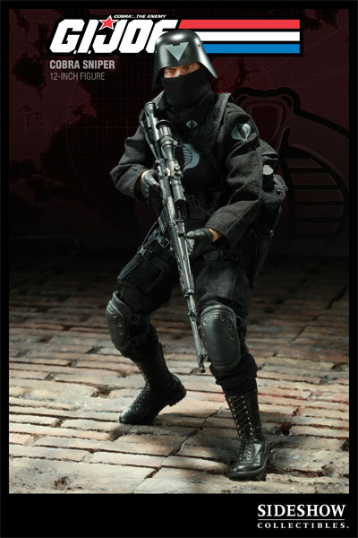 Load image into Gallery viewer, GI JOE - Cobra Sniper -  Black Chest Rig &amp; Canteens (x2)
