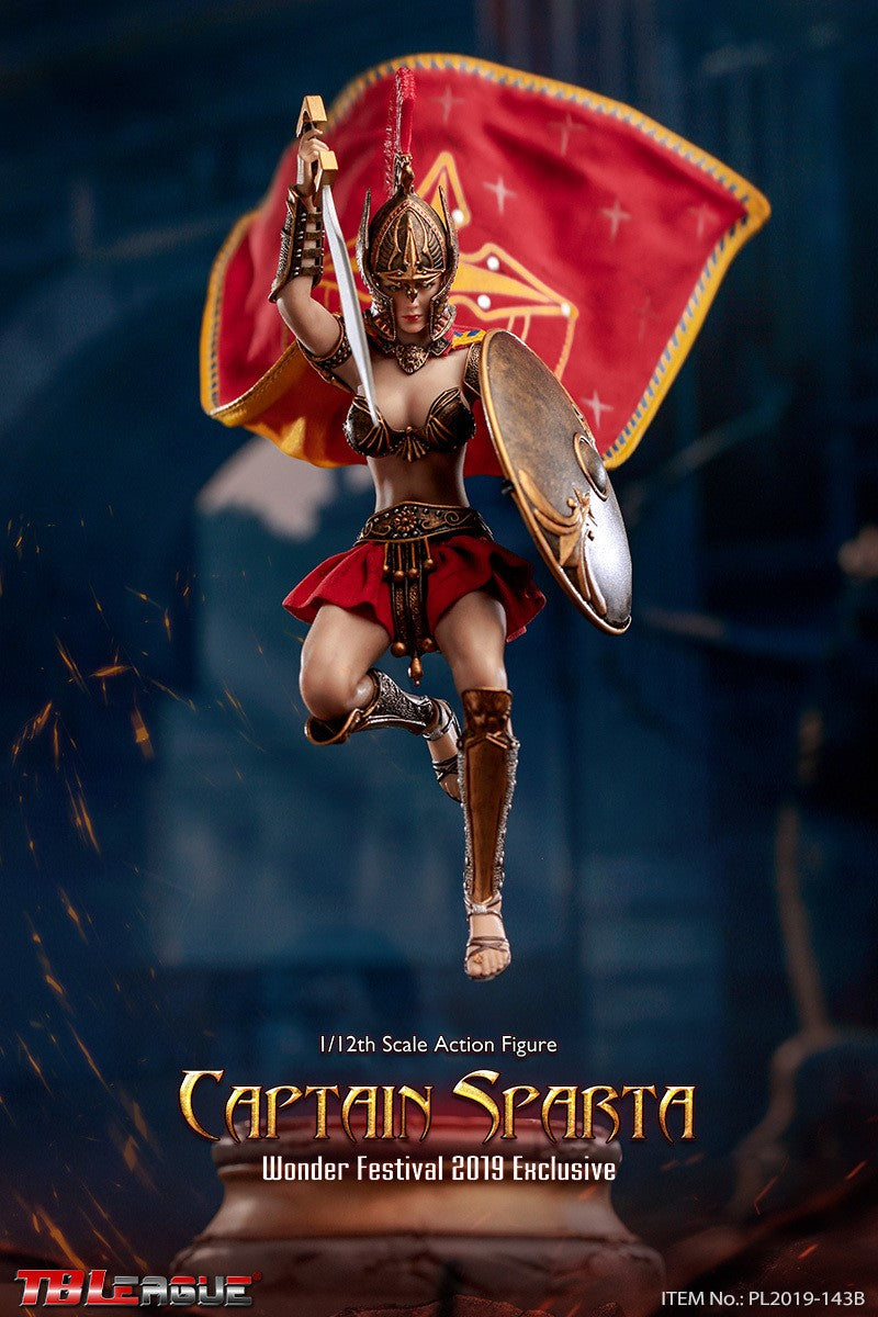 Load image into Gallery viewer, 1/12 Scale - Female Captain Sparta - Trojan Helmet w/Molded Plume
