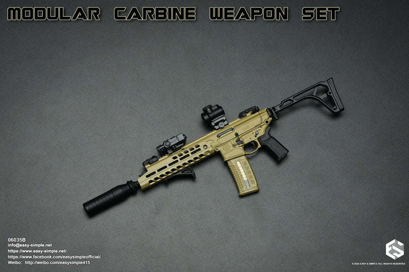 Load image into Gallery viewer, Modular Carbine Weapon Set Ver. B - Spring-Loaded P320 Pistol w/Tac Light
