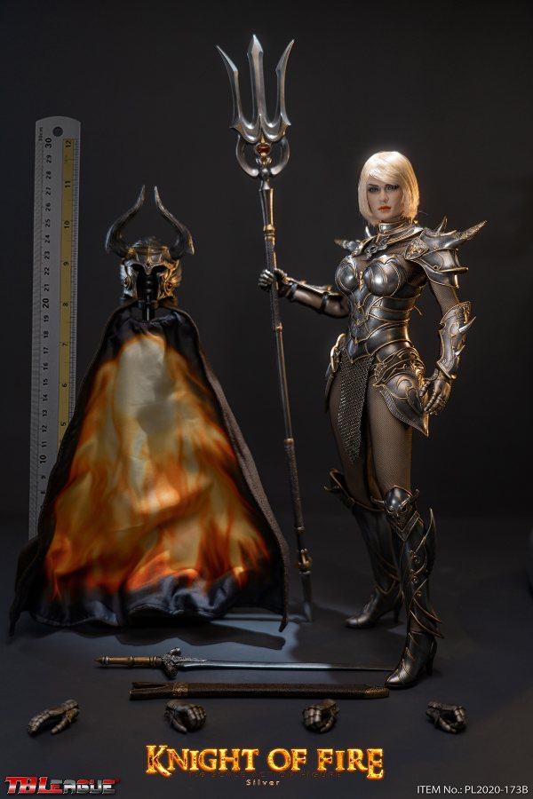 Load image into Gallery viewer, Knight Of Fire - Silver Ver - Armored Female Hand Set
