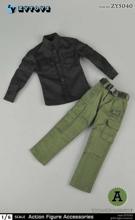 PMC Tactical Suit Sets - Gray Pants w/Belt